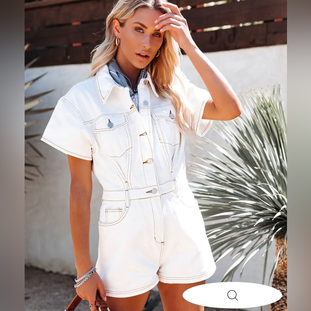 BNWT Vici Lelis Halston Denim Romper SOLD OUT